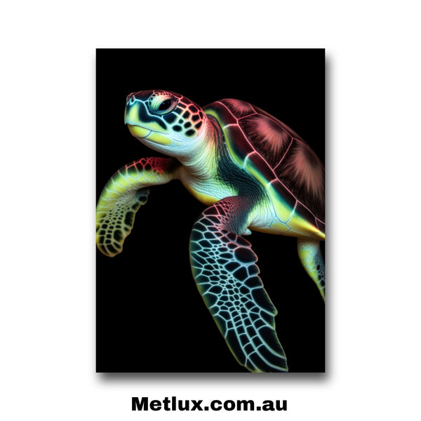 Sea Turtle Elegance Metal Print