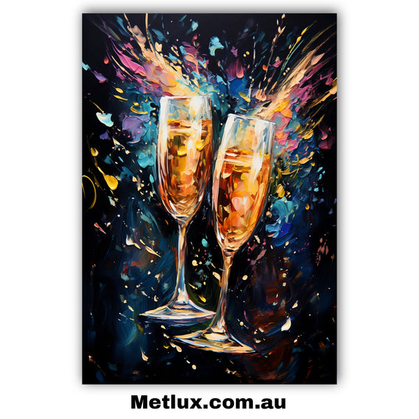 Toast of the Night Metal Print