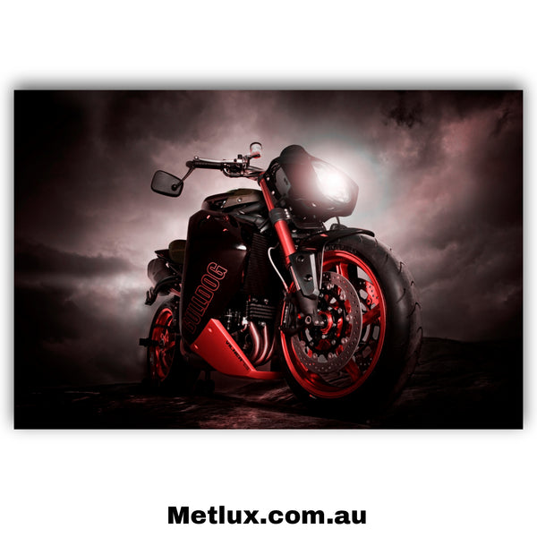 Crimson Beast Racer Metal Print